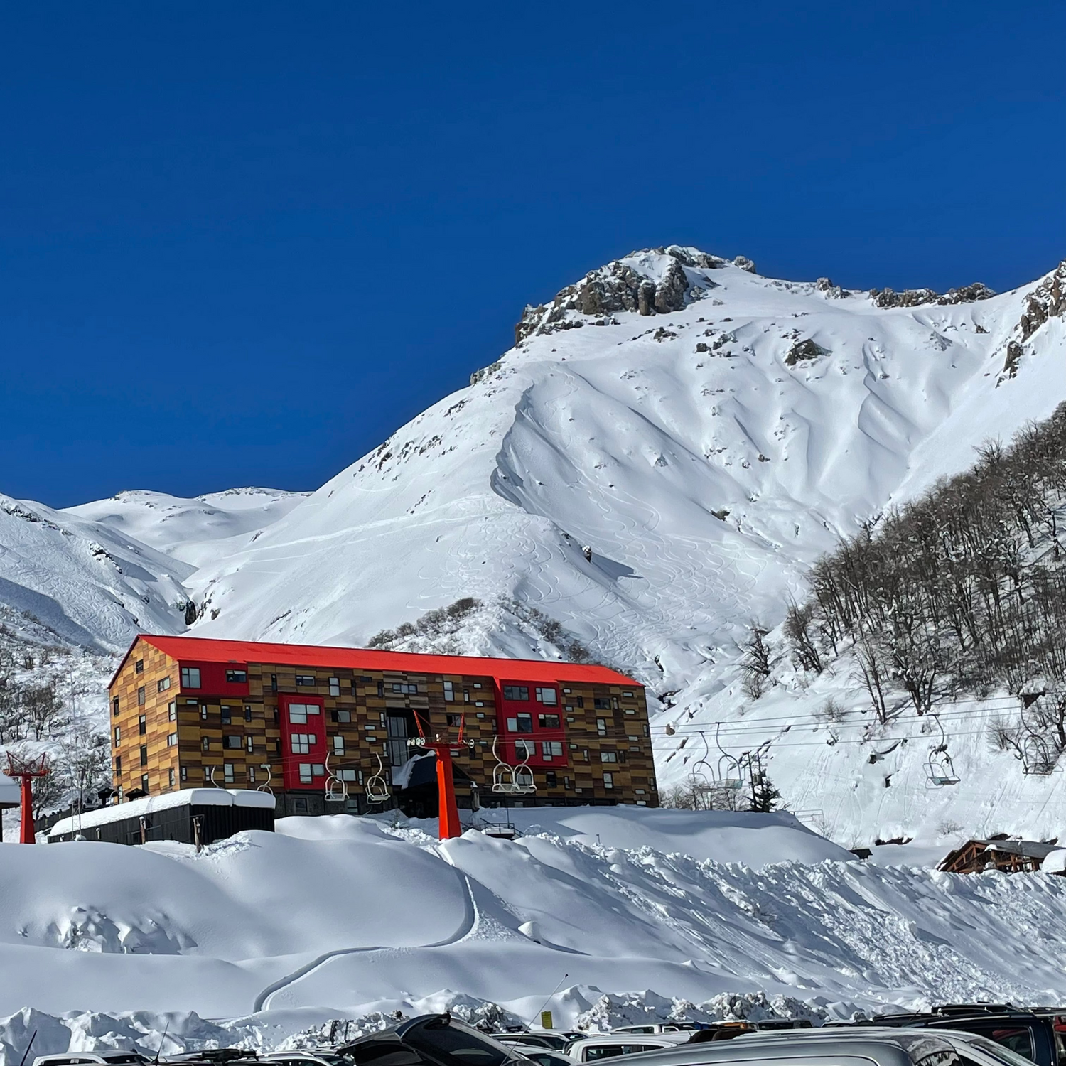 Hotel Alto Nevados at ski center nevados de chillan with backcoutnry skiing with our ski guides