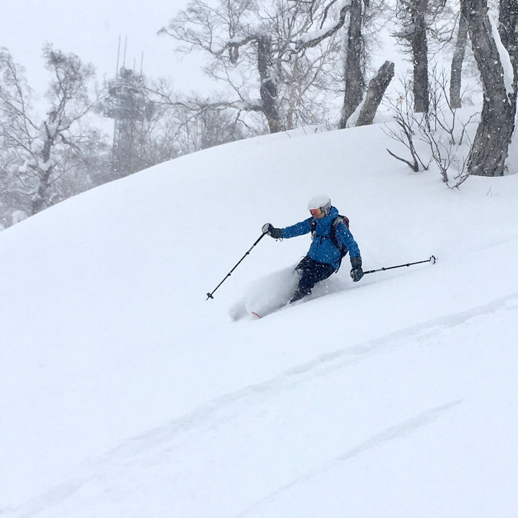 From steeps to cruiser runs Japan has something for everyone. From alpine lines to fun forest runs this skier enjoyed every turn along the way in Furano Hokkaido Japan.