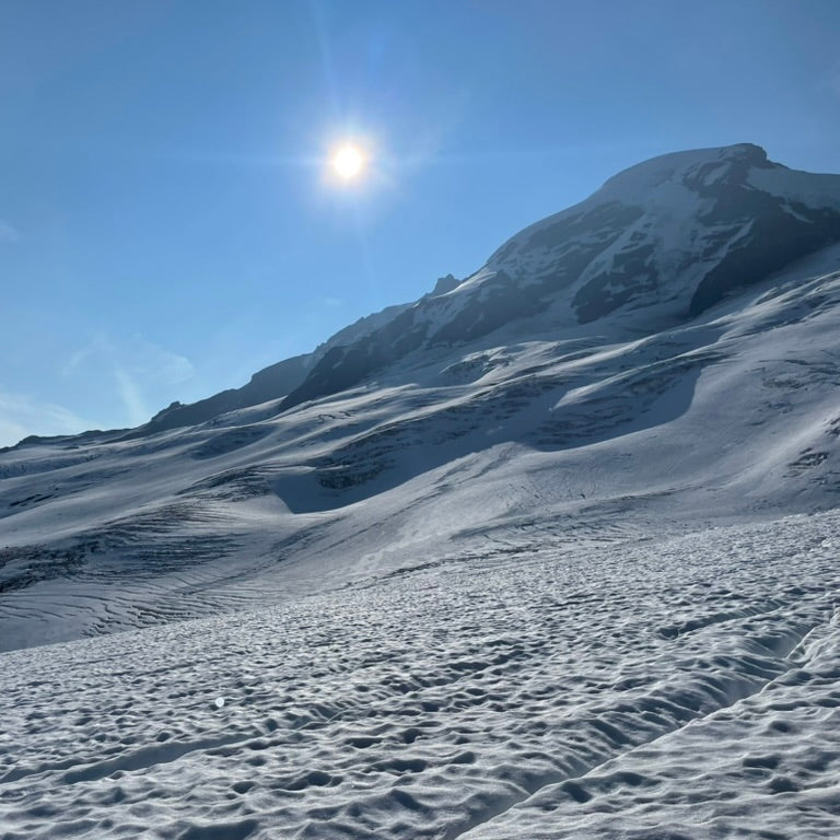the northwest face of kulshan, mt baker, showing the coleman and roosevelt glaciers