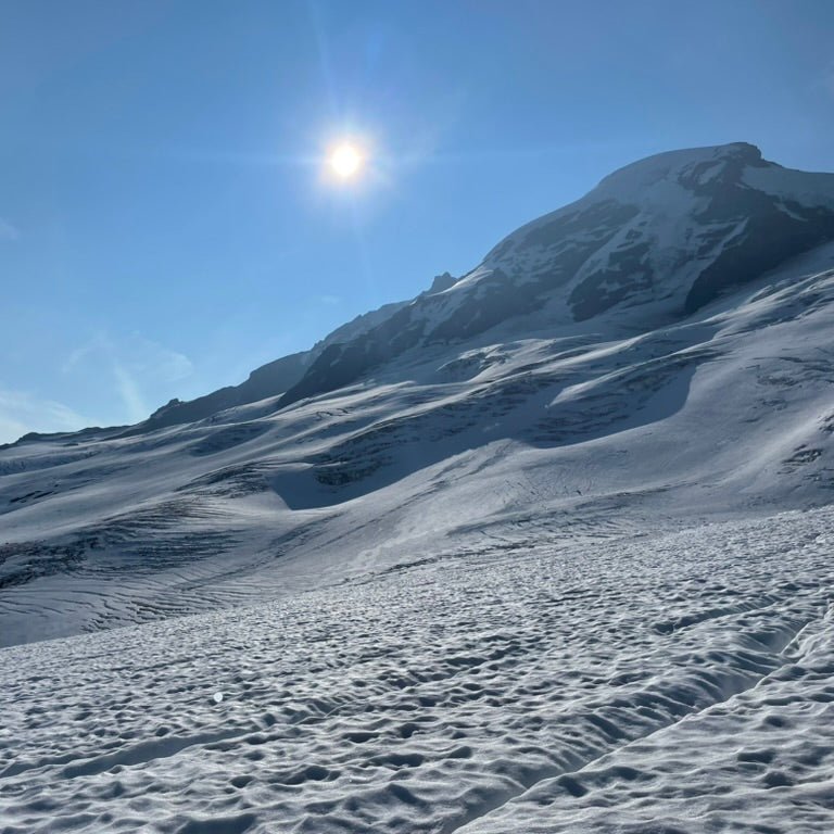 the northwest face of kulshan, mt baker, showing the coleman and roosevelt glaciers