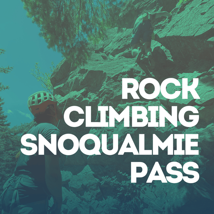 Person rock climbing with Rock Climbing Snoqualmie Pass