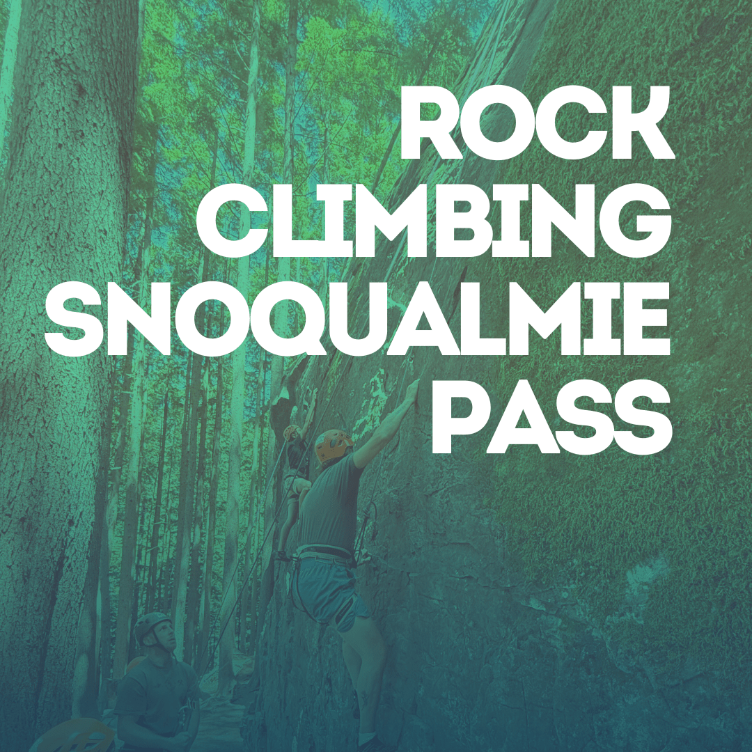 Rock climbers on a cliff with Rock Climbing Snoqualmie Pass