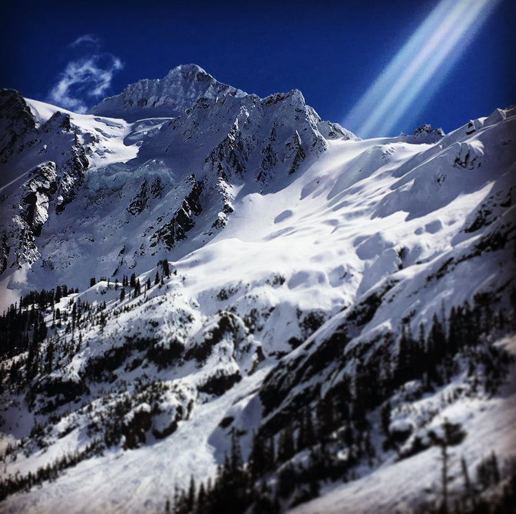 A dramatic shot of Mount Shuksan and the White Salmon Glacier.